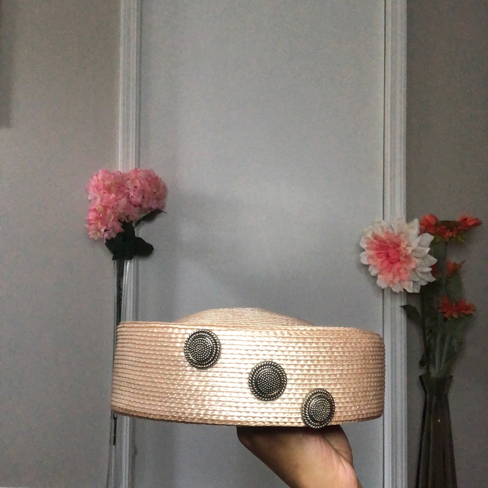 Vintage weaved pill box hat ✨